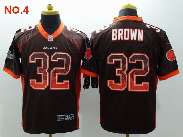 Men's Cleveland Browns #32 Jim Brown Jesey NO.4;